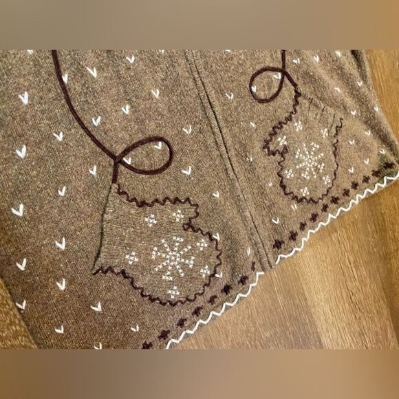 Vintage Fair Isle Winter Ski Cardigan Sweater:Snow Travel Novelty - Picture 4 of 9